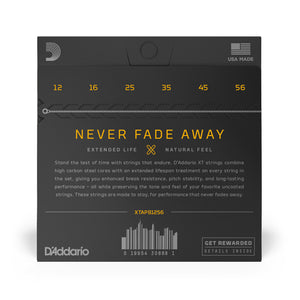 D'Addario XTAPB1256 XT Phosphor Bronze Acoustic Guitar Strings, Light/Medium Bottom, 12-56