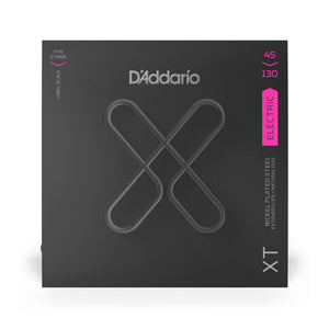 D'Addario XTB45130 XT Nickel Plated Steel 5-String Long Scale Bass Guitar Strings, 45-130