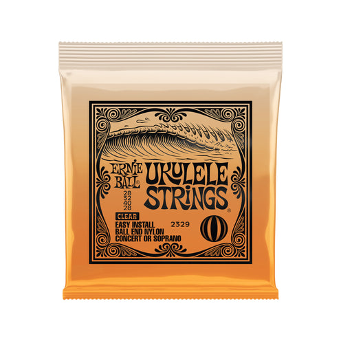 Ernie Ball Concert/Soprano Nylon Ball End Ukulele Strings, Clear