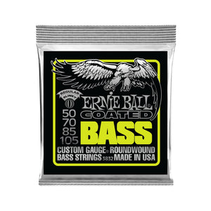 Ernie Ball Regular Slinky Coated Electric Bass Strings, 50-105