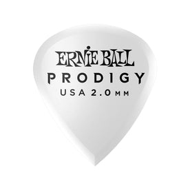 Ernie Ball Mini Prodigy 2.0mm Guitar Picks, White, 6-Pack
