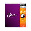 Elixir 11308 Nanoweb 80/20 8-String Baritone Acoustic Guitar Strings 16-70