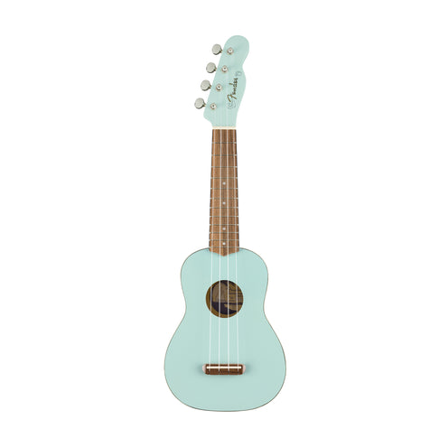 Fender Venice Soprano Ukulele, Walnut FB, Daphne Blue