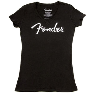 Fender Distressed Ladies T-Shirt, Black