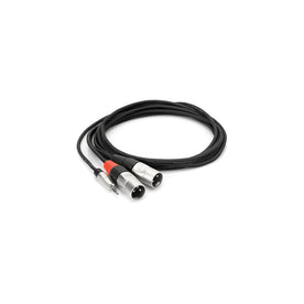 Hosa HMX-010Y Pro Stereo Breakout Cable, REAN 3.5mm TRS to Dual XLR3M