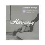 Harmony HA02 Phosphor Bronze Acoustic Guitar Strings, Custom Light, 11/52