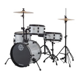 Ludwig LC178X029DIR Pocket Kit 4-Piece Drum Kit w/Hardware+Cymbals, White Sparkle