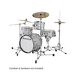 Ludwig LC179XX028DIR Breakbeats By Questlove 4-Piece Drum Kit w/ Bag, White Sparkle