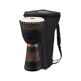 MEINL Percussion ADJ3-L+BAG Earth Rhythm Series Original Style Rope Tuned Wood Djembe, 12inch
