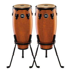 MEINL Percussion HC555MA 10+11inch Headliner Series Conga Set w/Basket Stand, Maple