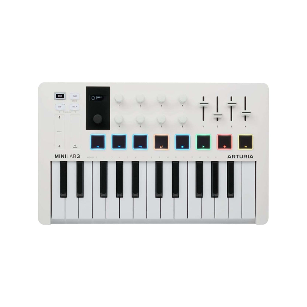 Arturia MiniLab Mk3 25 Slim-Key Controller, White – Swee Lee Malaysia