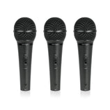 Behringer XM1800S Ultravoice Handheld Supercardioid Dynamic Microphone, 3-Pack