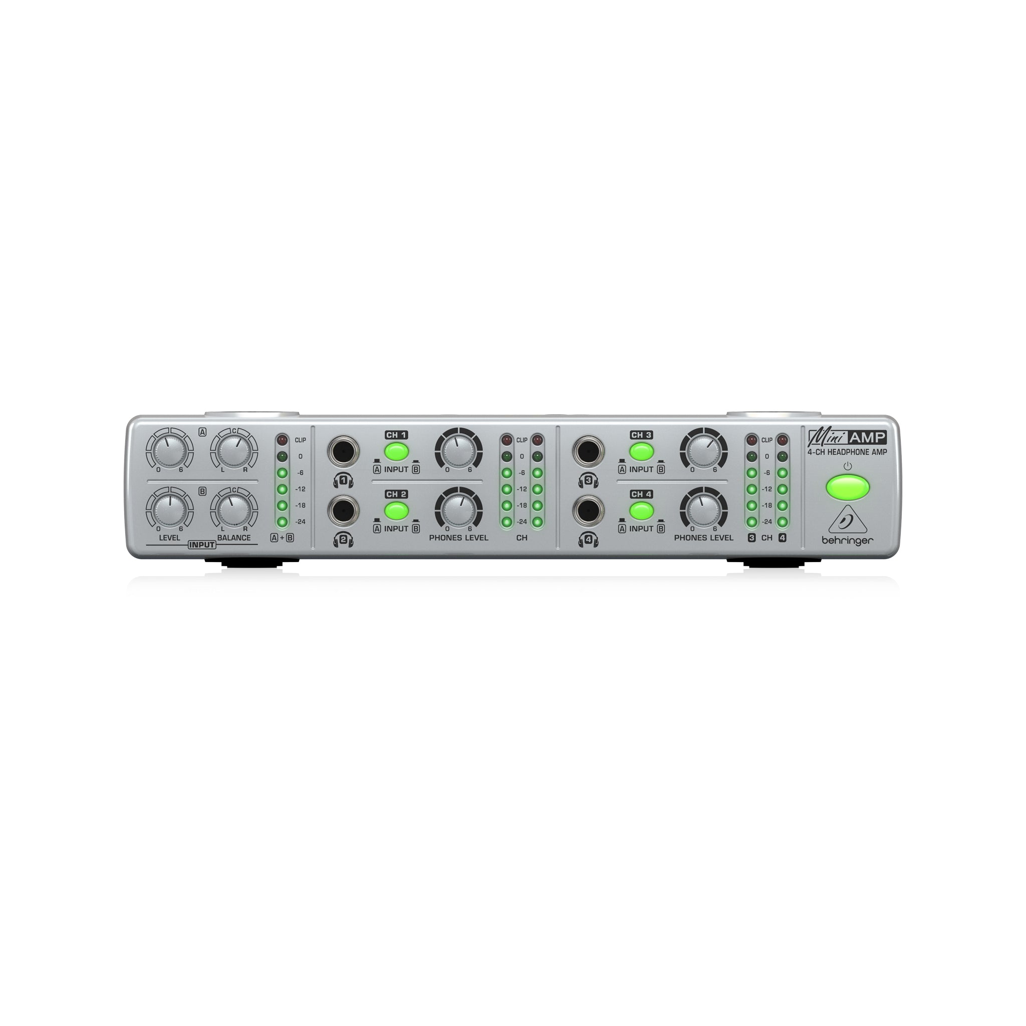 Behringer AMP800 Miniamp Ultra-Compact 4-Channel Stereo Headphones Amplifier