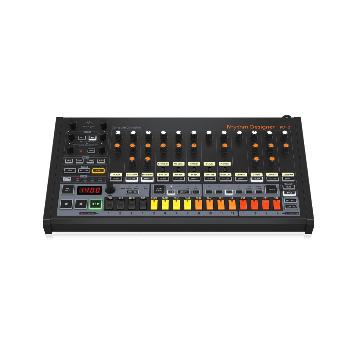 Behringer Rhythm Designer RD-8 MKII Analog Drum Machine – Swee Lee