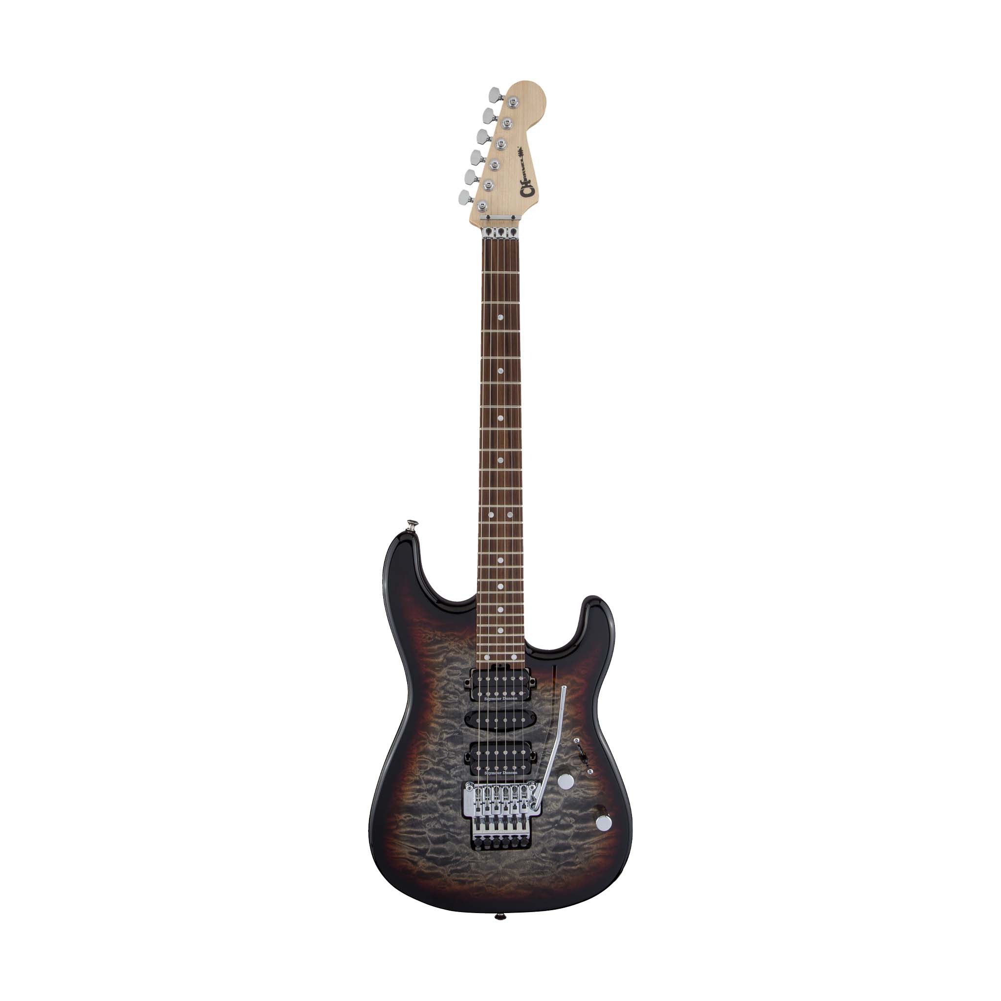 Charvel MJ SD1 24 HSH Electric Guitar w/Floyd Rose, PF FB, Midnight Glow