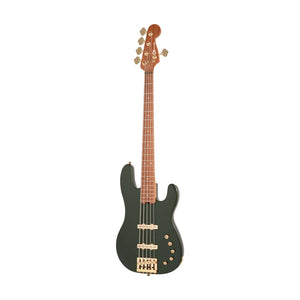 Charvel Pro-Mod San Dimas Bass JJ V Bass Guitar, Maple FB, Lambo Green Metallic