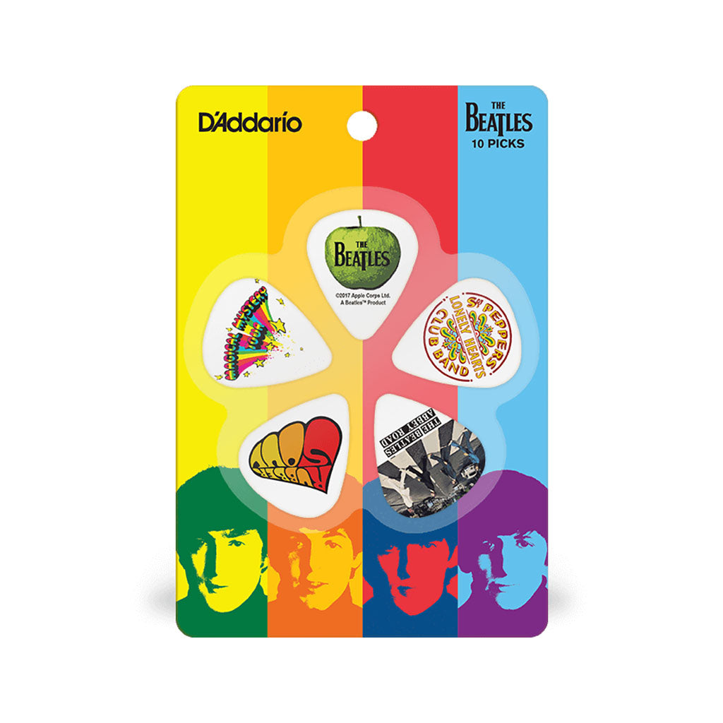 D'Addario Beatles Guitar Picks, Albums 10 pack, Thin