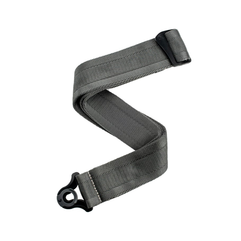 D'Addario 50mm Auto Lock Guitar Strap, Metal Grey