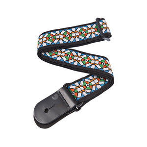 D'Addario 50mm Woven Guitar Strap, Stained Glass