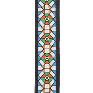 D'Addario 50mm Woven Guitar Strap, Stained Glass
