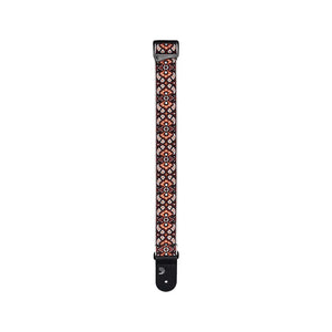 D'Addario Eco-Comfort Jacquard Woven Guitar Strap, Red/Orange