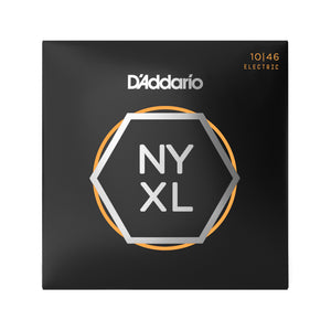 D'Addario CGT10 Cable & NYXL1046 Nickel Wound Electric Guitar Strings Bundle, 10-46
