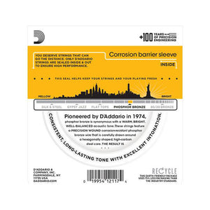 D'Addario EJ19 Phosphor Bronze Acoustic Guitar Strings, Bluegrass, 12-56