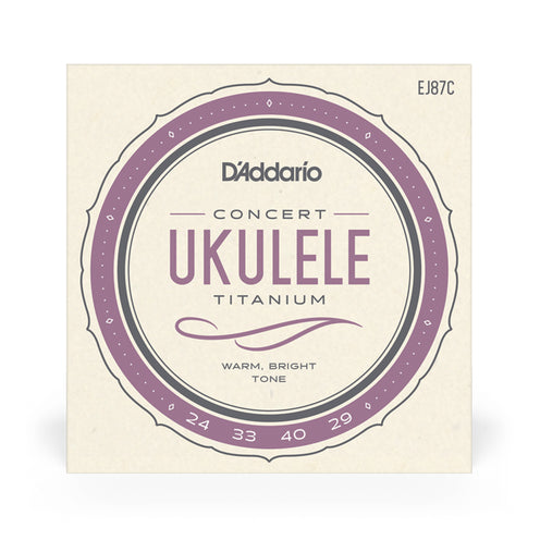 D'Addario EJ87C Titanium Ukulele Strings, Concert