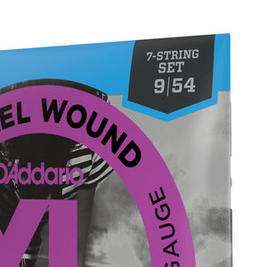 D'Addario EXL120-7 Nickel Wound Electric Guitar Strings, 7-String, Super Light, 9-54