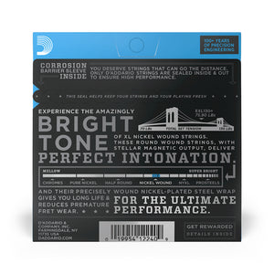 D'Addario EXL130+ Nickel Wound Electric Guitar Strings, Extra-Super Light Plus, 8.5-39
