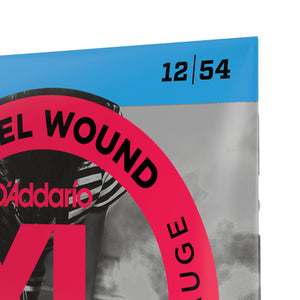 D'Addario EXL145 Nickel Wound Electric Guitar Strings, Heavy, Plain 3rd, 12-54