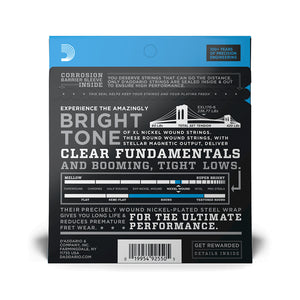 D'Addario EXL170-6 Nickel Wound 6-Strings Bass Guitar Strings, Light, 32-130, Long Scale