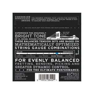 D'Addario EXL-120BT Nickel Wound Electric Guitar Strings , Super Light / Balanced Tension, 9-40