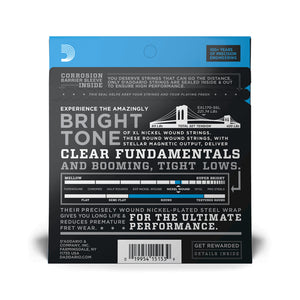 D'Addario EXL170-5SL Nickel Wound 5-Strings Bass Guitar Strings, Light, 45-130, Super Long Scale