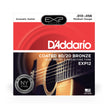 D'Addario EXP12 Coated 80/20 Bronze Acoustic Guitar Strings, Medium, 13-56