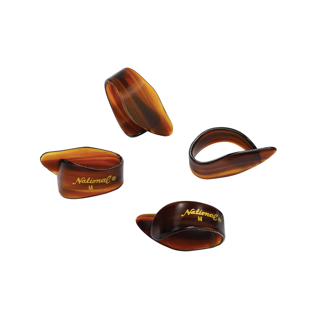 D'Addario NP7T-04 National Thumb Picks, Medium Shell Celluloid, 4-Pack