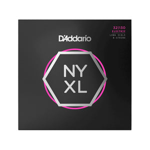 D'Addario NYXL32130 6-String Nickel Wound Bass Guitar Strings, Long Scale, Regular Light, 32-130