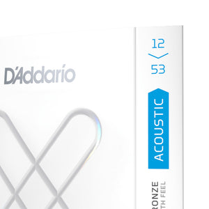 D'Addario XSABR1253 XS 80/20 Bronze Acoustic Guitar Strings, Light, 12-53
