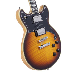D'Angelico Deluxe Brighton Electric Guitar, Vintage Sunburst