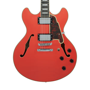 D'Angelico Premier DC Semi-Hollow Electric Guitar w/Stopbar Tailpiece, Fiesta Red
