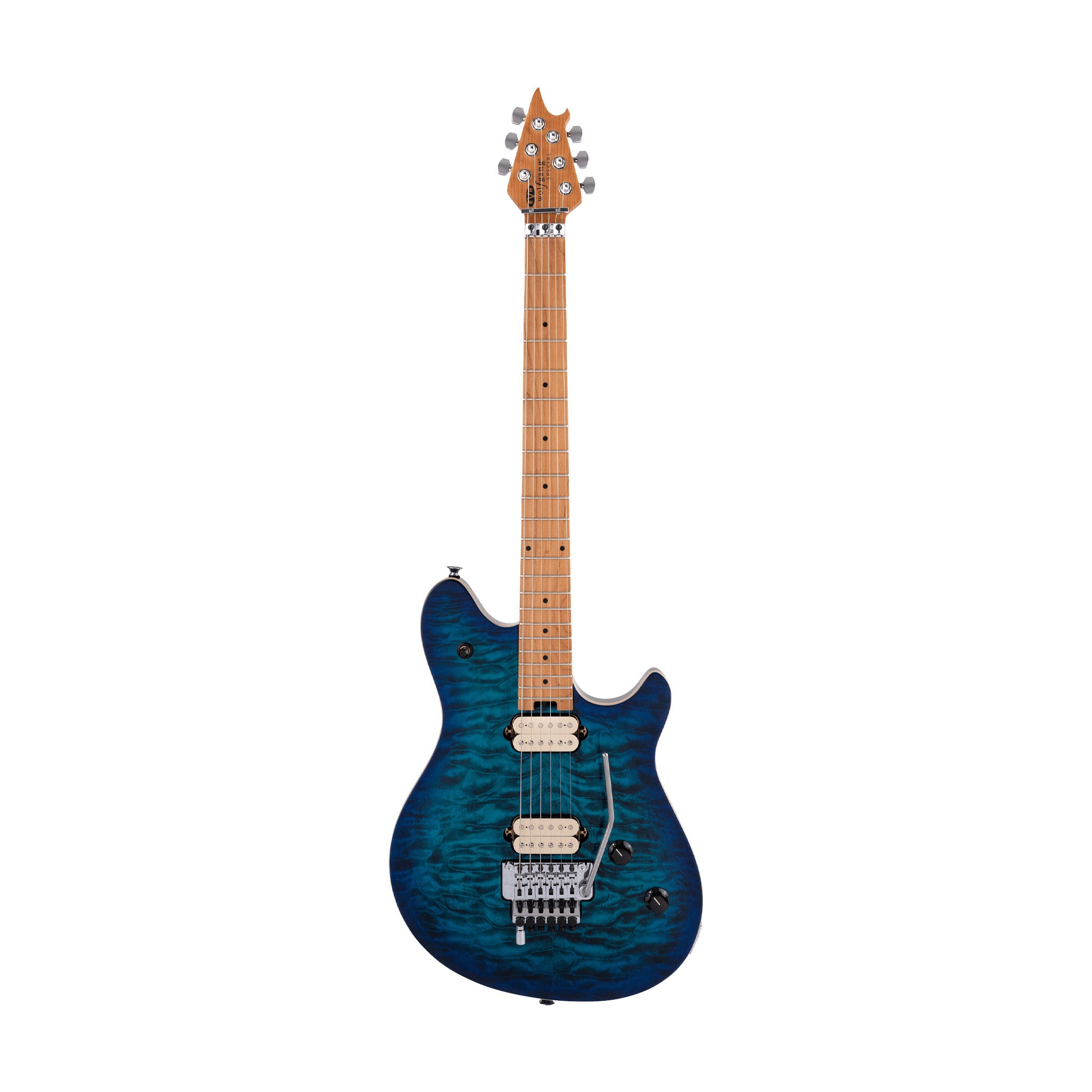 EVH Wolfgang Special QM Electric Guitar, Baked Maple FB, Chlorine Burst