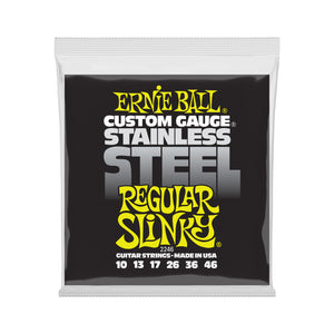 Ernie Ball Regular Slinky Stainless Steel Wound Electric Guitar Strings, 10-46