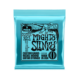 Ernie Ball Mighty Slinky Nickel Wound Electric Guitar Strings, 8.5-40, 3-Pack
