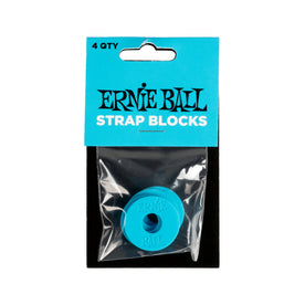 Ernie Ball Rubber Strap Blocks, 4-Pack, Blue
