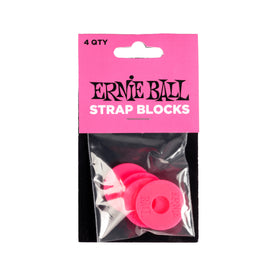 Ernie Ball Rubber Strap Blocks, 4-Pack, Pink