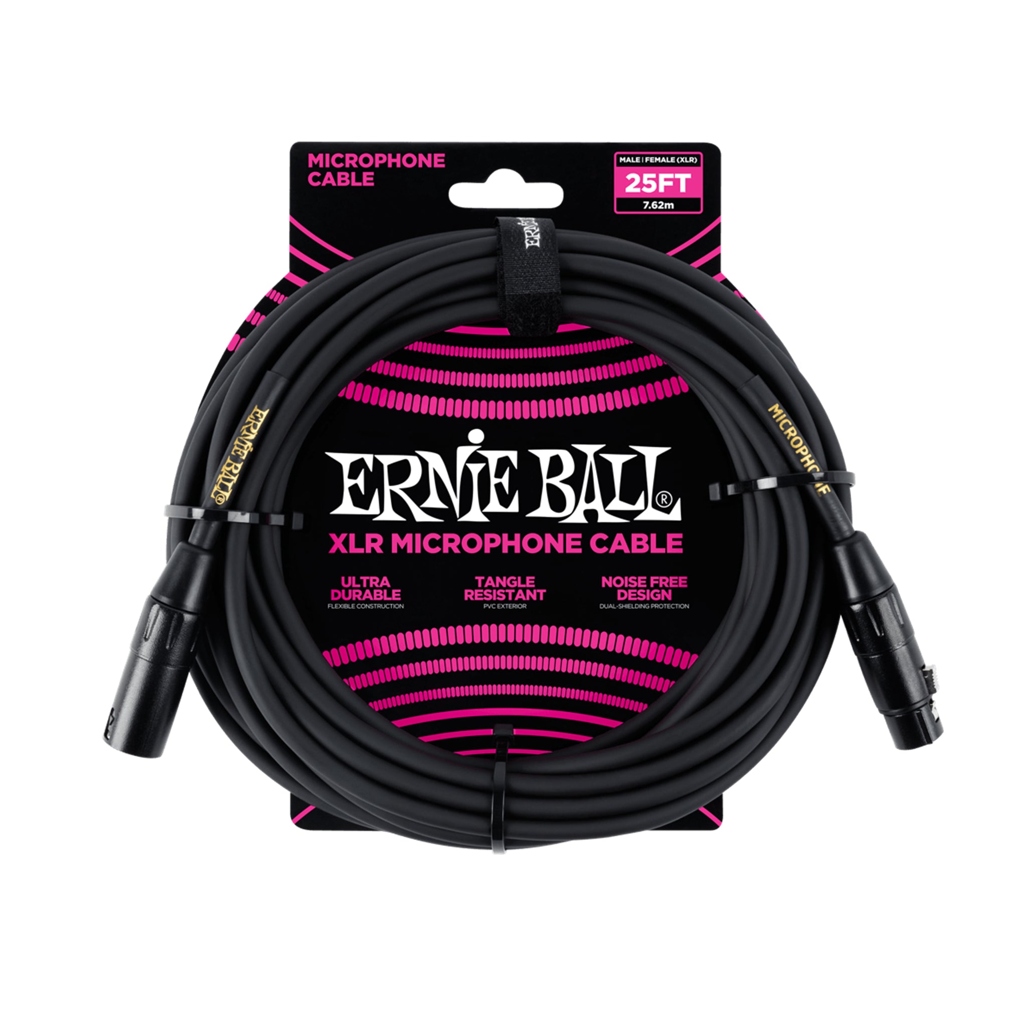 Ernie Ball 25FT Male to Female XLR Microphone Cable