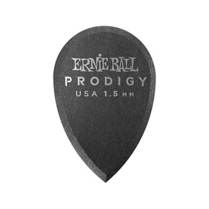 Ernie Ball 1.5mm Teardrop Prodigy Guitar Picks, 6-Pack, Black