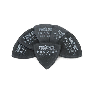 Ernie Ball 1.5mm Shield Prodigy Guitar Picks, 6-Pack, Black
