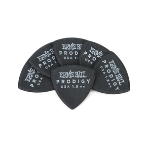 Ernie Ball 1.5mm Large Shield Prodigy Guitar Picks, 6-Pack, Black