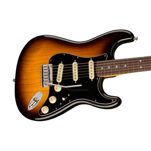Fender American Ultra Luxe Stratocaster Electric Guitar, RW FB, 2-Color Sunburst